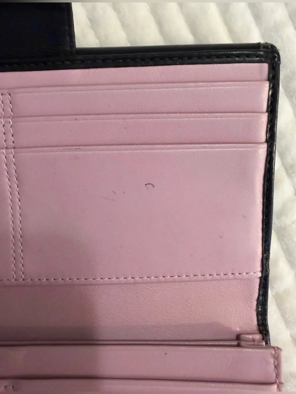 Coach Black Leather Wallet with Gold Turnlock